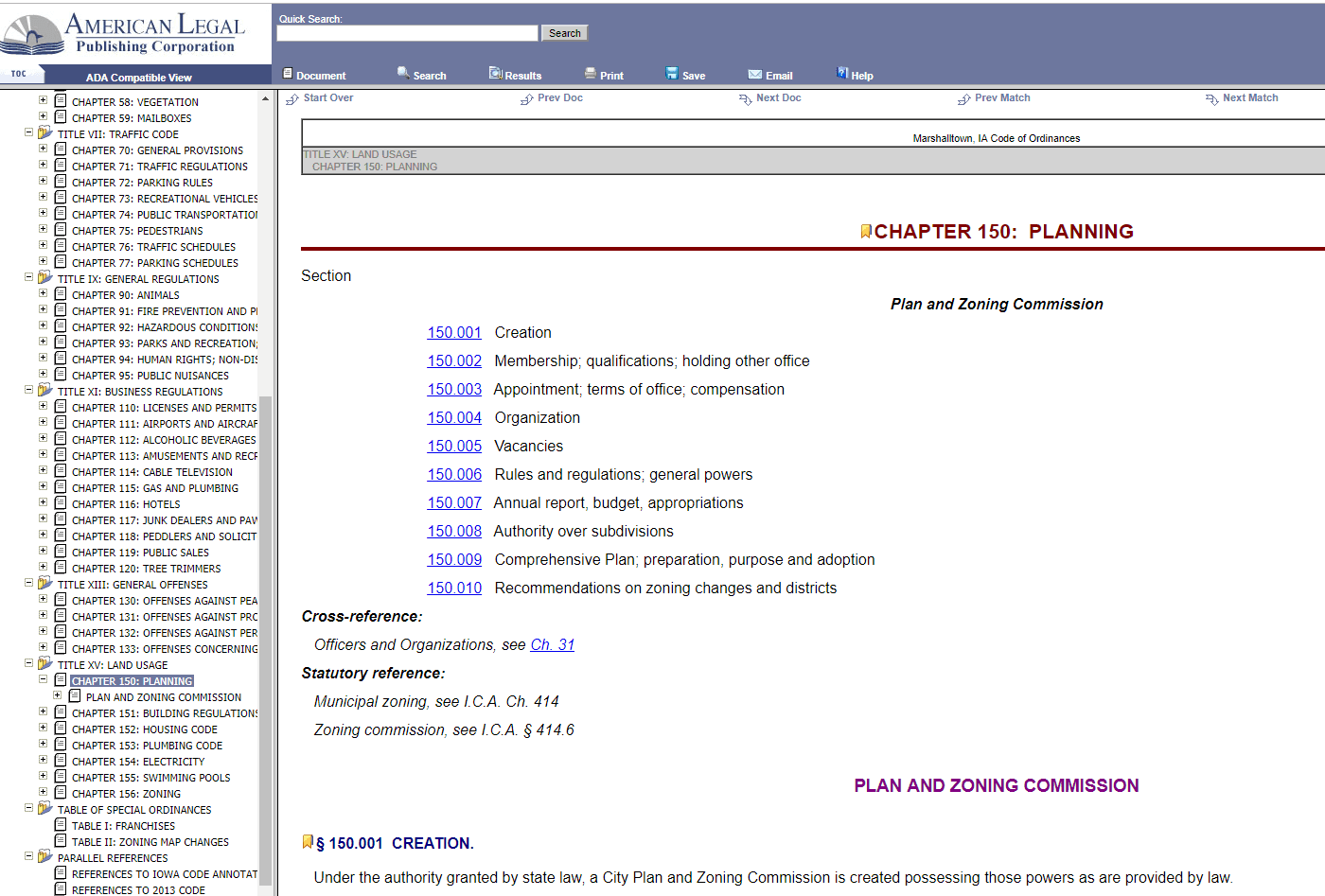 City Code Web Access www.marshalltown-ia.gov/CityCode