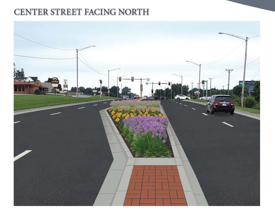 Center Street Median Rendering