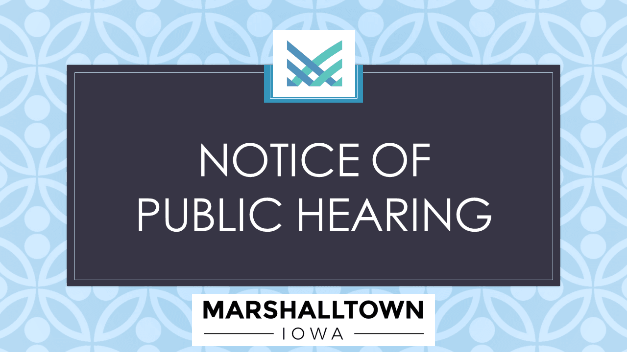 Image that says Notice of Public Hearing