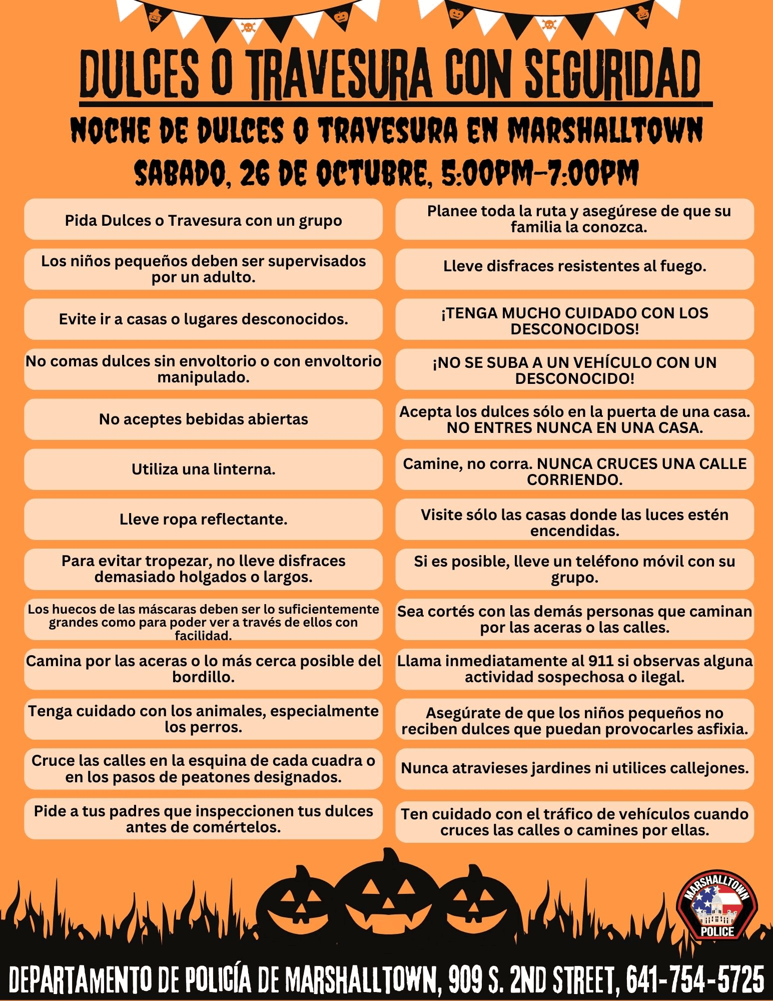 Trick or Treat safety 2024 SP