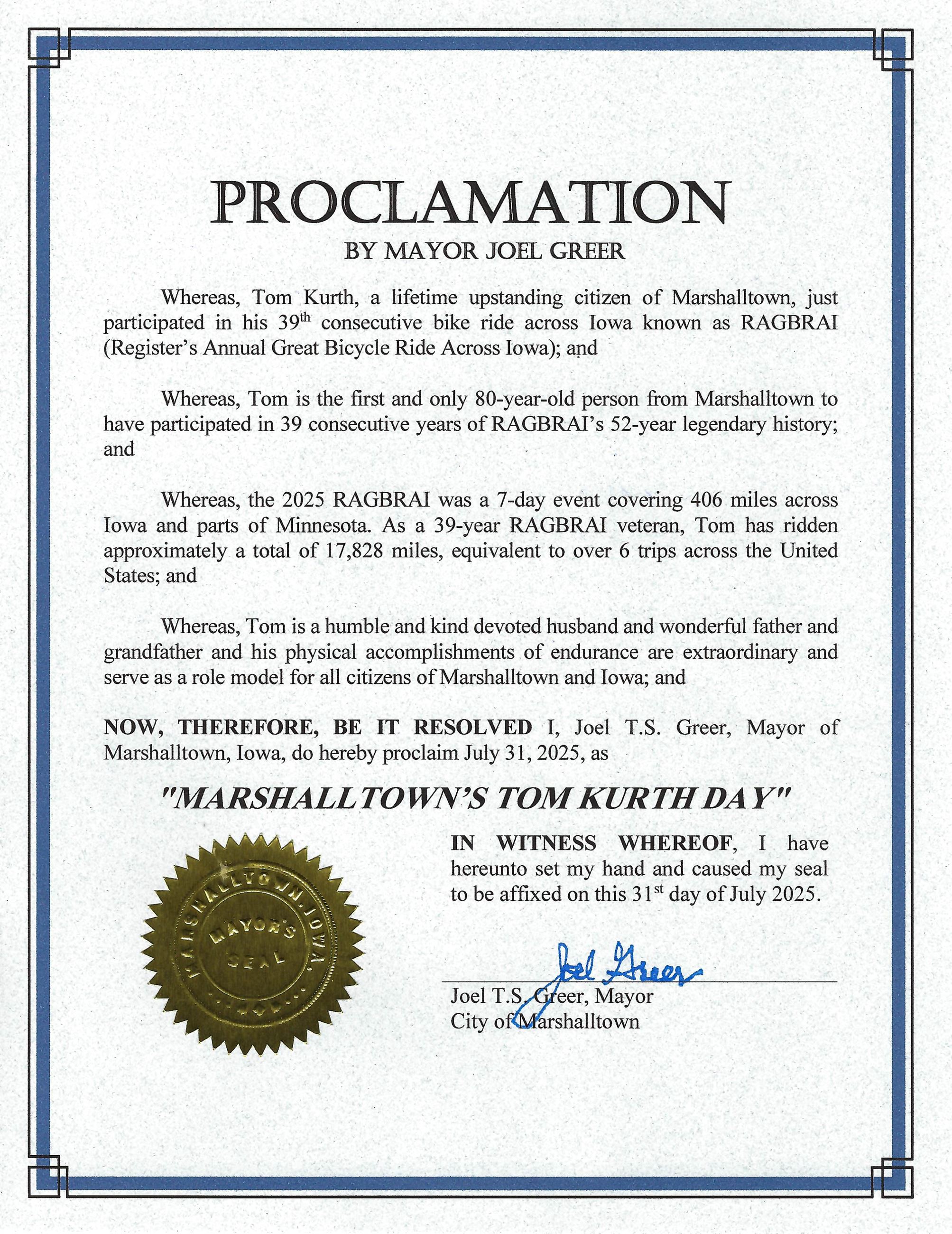 2025-07-31 Tom Kurth Day