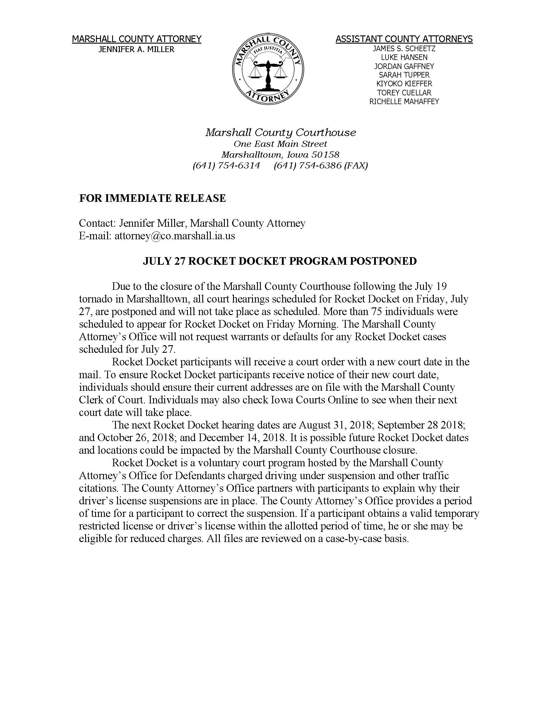 Rocket Docket Press Release