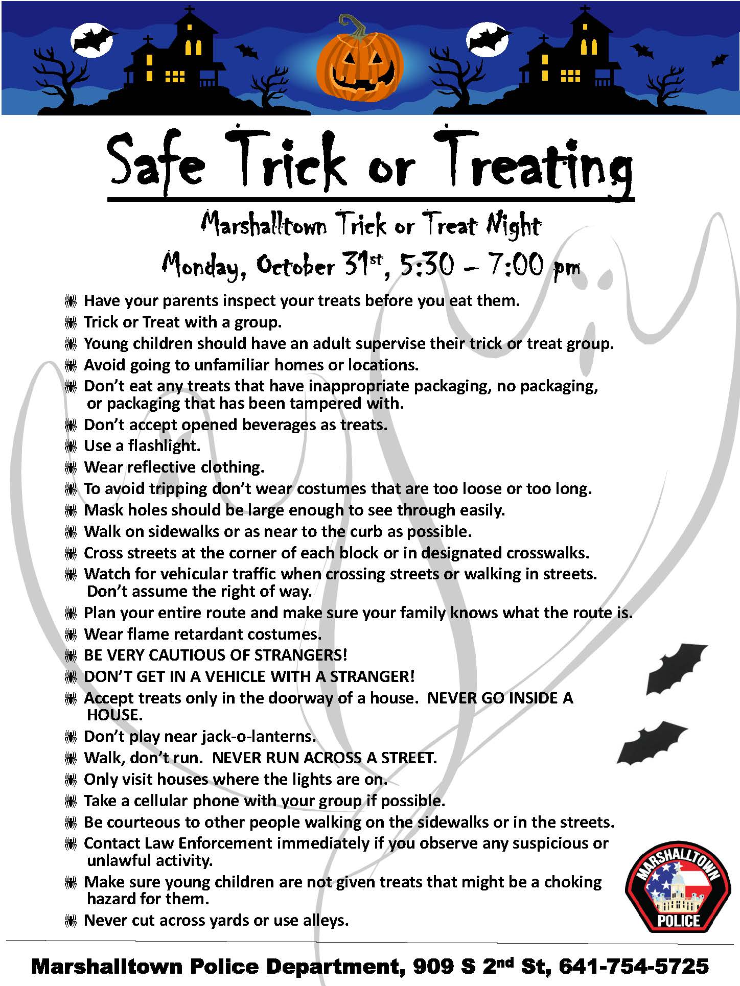 Safe Trick or Treating 2022
