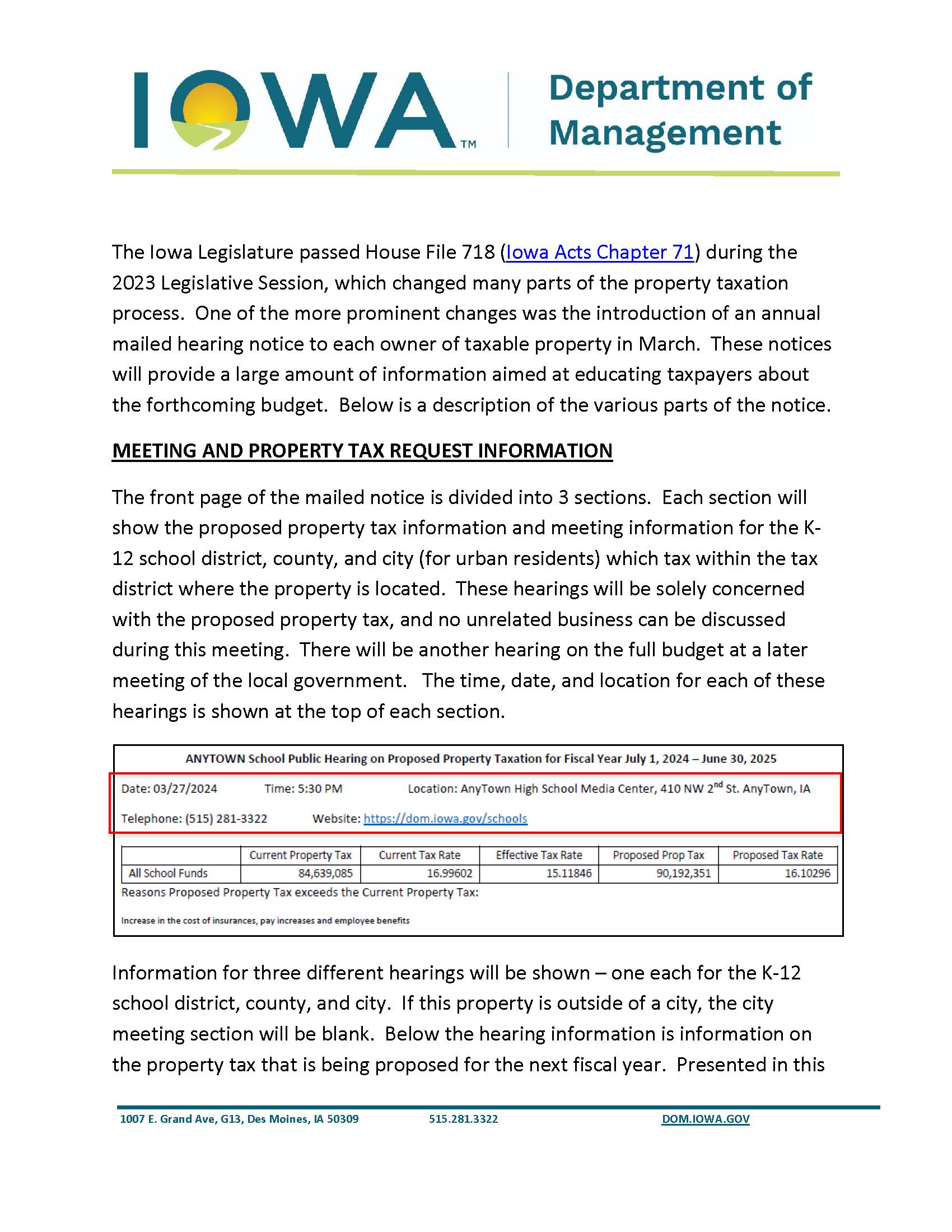 FY 2025 Budget Statement Mailing Explanation_Page_1